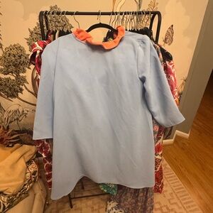 Tuckernuck Light Blue Dress with Coral Collar